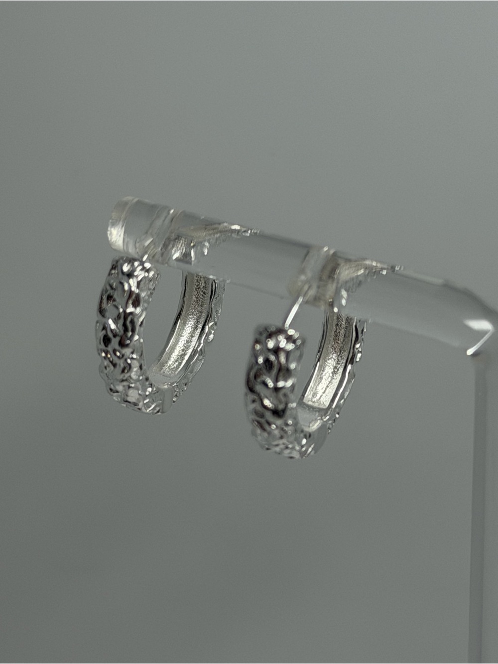 925 Sterling Silver stamped huggies  Hoops Earrings for unisex- For Sale ! - Picture 9 of 9
